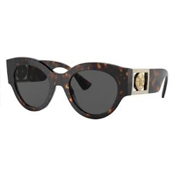 Versace Accessories - Versace Dark Grey Round Ladies Sunglasses